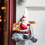 Personalised Pizza Delivery Glass Santa Bauble, thumbnail 2 of 4