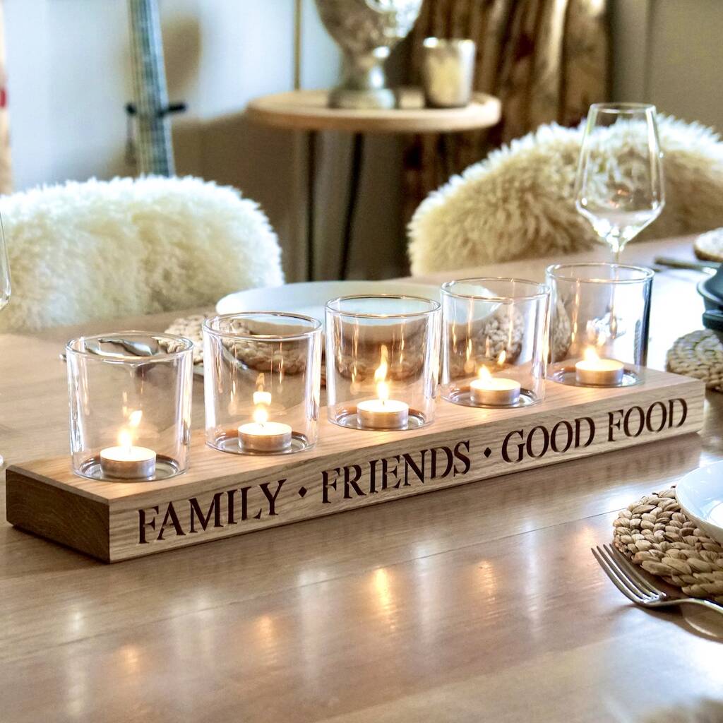 Personalised Oak Table Centrepiece, 1 of 3