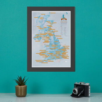 Personalised Scratch Off UK Fishing Print, 5 of 9