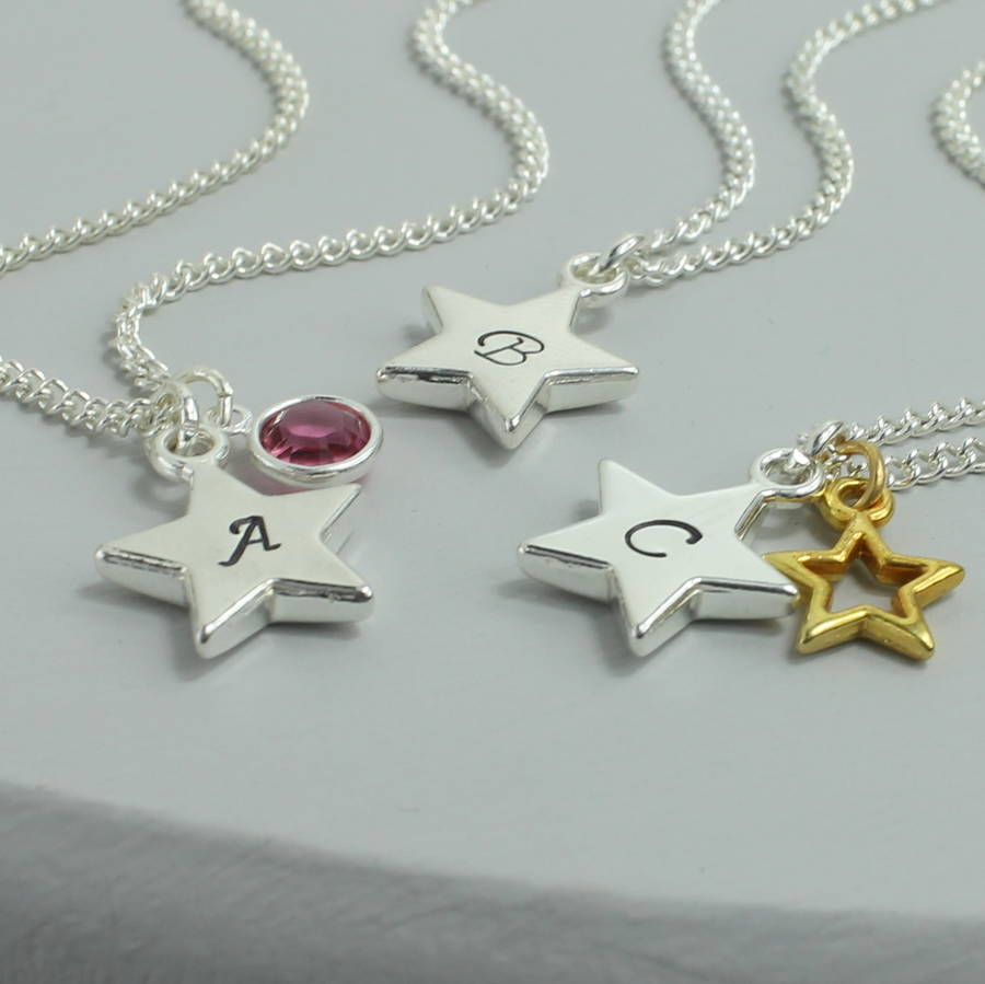 Personalised Star Charm Necklace By Joy by Corrine Smith