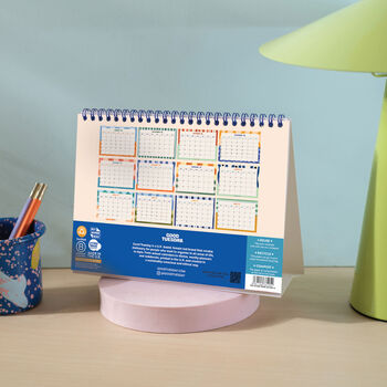 Academic Year A5 Desk Calendar 2026 2027 | Coastal Stripes, 5 of 6