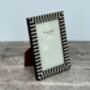 Natalini Black And White Striped Photo Frame, thumbnail 1 of 4