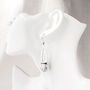 Silver Plated Large Drop Earrings, thumbnail 7 of 7