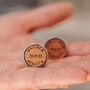 Personalised Names And Date Wooden Wedding Cufflinks, thumbnail 3 of 4