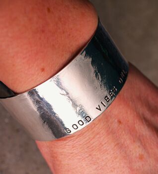 Wide Sterling Silver Cuff, 2 of 5