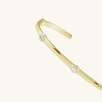 Five Lab Grown Diamond Cuff Gold Vermeil, 3 of 3