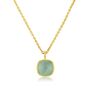 Brooklyn Aqua Chalcedony And Gold Plated Necklace, thumbnail 3 of 4