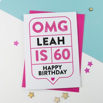 Omg 60th Birthday Card Personalised, 3 of 3