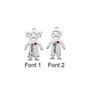 Personalised Boy And Girl Charms For Keychains, thumbnail 3 of 4