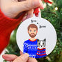 Personalised Cat Dad Christmas Jumper Decoration, thumbnail 1 of 6