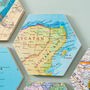 Custom Map Location Hexagon Collectible Wall Block Art, thumbnail 4 of 12