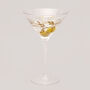 G Decor Set Of Four Botanical Martini Glasses, thumbnail 3 of 4