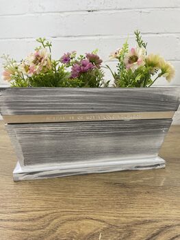 Personalised Wooden Pot Planter, 5 of 10