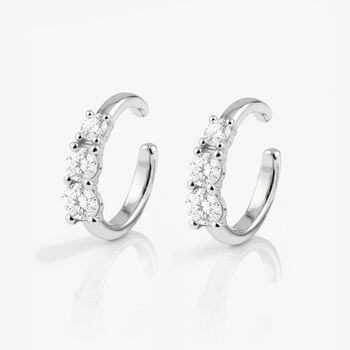 18k Gold Or Silver Ear Cuff Set, Women's Piercing Gift, Adjustable, 2 of 5