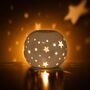 White Iridescent Star Oil Burner And Wax Warmer, thumbnail 3 of 4