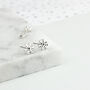 Solid Silver 925 Snowflake Stud Earrings, thumbnail 2 of 5