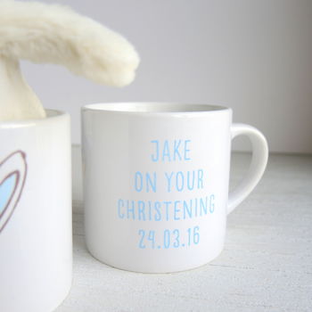 Personalised Children's Christening Bunny Mug, 3 of 5