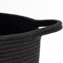 Black Cotton Rope Baby Laundry Basket For Nursery, thumbnail 4 of 4