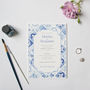 Blue White Portuguese Tiles Save The Date, thumbnail 1 of 3