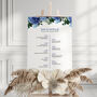 Navy White Wedding Order Of The Day Sign, thumbnail 2 of 5
