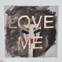Love Me Giclee Art Print With Gold Leaf Lettering, thumbnail 1 of 5
