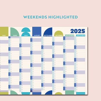 2025 Year Wall Planner | Landscape | Cobalt Muse, 4 of 5