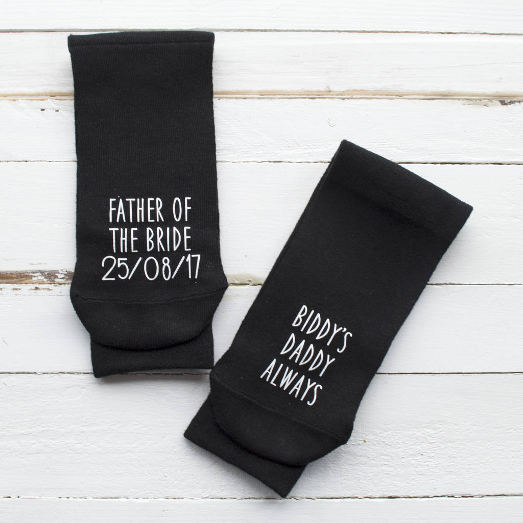 Father Of The Bride Wedding Socks By Solesmith