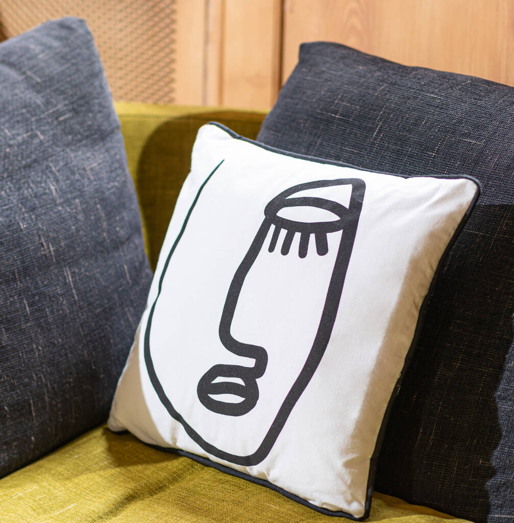 Her And Him Abstract Face Cushion By The Best Room