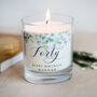 Eucalyptus Themed 40th Birthday Personalised Candle, thumbnail 2 of 3