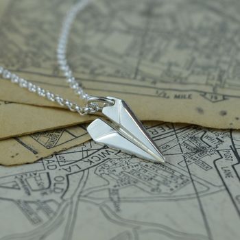Sterling Silver Paper Plane 1st Anniversary Gifts, 4 of 9
