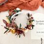 Autumnal Flower Crown Bridal Headband, thumbnail 2 of 10