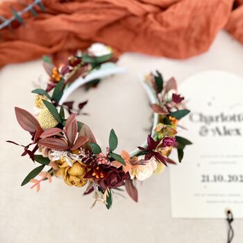 Autumnal Flower Crown Bridal Headband, 2 of 10