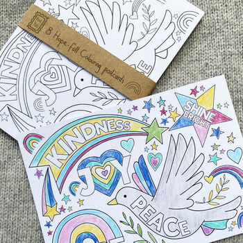 'Hope Full' Christmas Colouring Postcards, 5 of 5