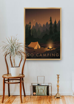 Go Camping Travel Poster Art Print, 4 of 8