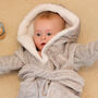 Personalised Moon And Stars Dressing Gown Gift For Baby, thumbnail 3 of 7