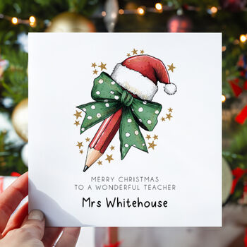 Thank You Teacher/Teaching Assistant, Christmas Card, 2 of 4