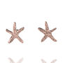 Starfish Stud Earrings In Solid 925 Sterling Silver, thumbnail 4 of 7