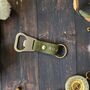 Leather Bottle Opener Keyring Personalised Gift, thumbnail 3 of 7