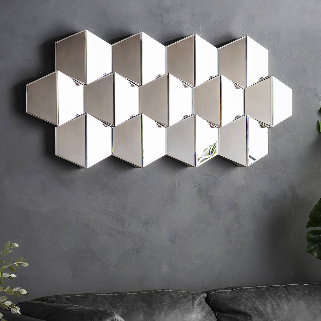 All Glass Faceted Wall Mirror By Primrose & Plum