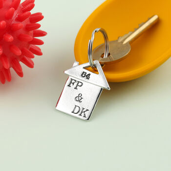 Personalised Housewarming Gift Couples New Home Keyring, 6 of 6