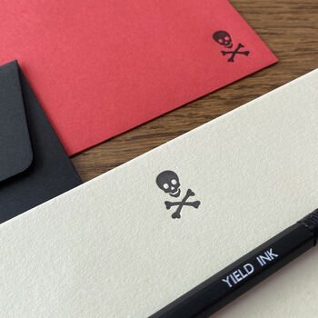 'Skull' Letterpress Writing Set, 2 of 2