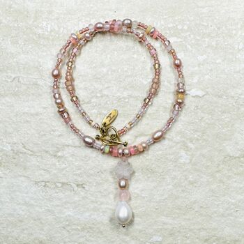 'Angel' Opal, Quartz And Pearl Necklace, 9 of 10