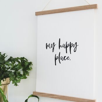 'My Happy Place' Typographic A3 Print, 3 of 3