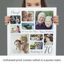Personalised 70th Birthday Square Photo Collage, thumbnail 9 of 11
