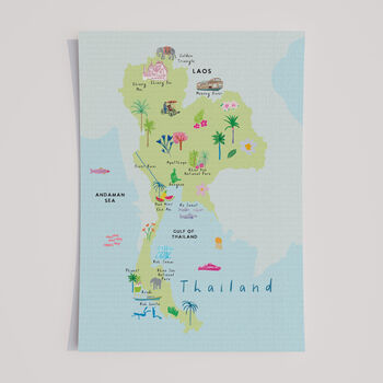 Illustrated Map Of Thailand Art Print, 3 of 6