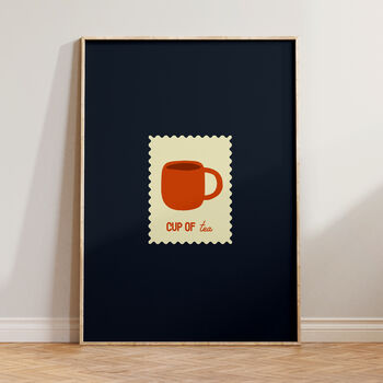 Cup Of Tea Stamp Kitchen Print, 2 of 8