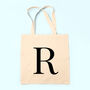 Monogrammed Linen Tote Bag, thumbnail 1 of 4