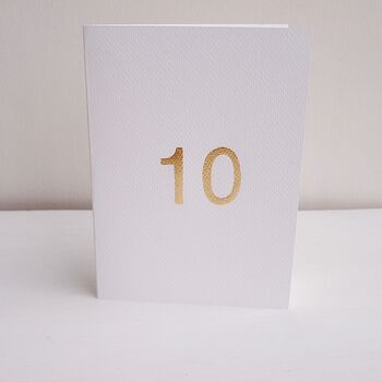 Handmade Gold Leaf 10th/ Any Birthday/Anniversary Card, 2 of 7