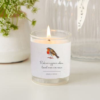 'Robins Appear' Boxed Sympathy Gift With Candle And Porcelain Keepsake, 3 of 8