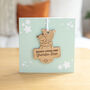 Personalised Father's Day Card With Wooden Plaque, thumbnail 1 of 4